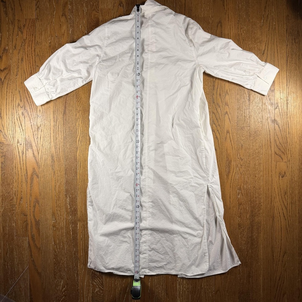 H&M Dress Womens Small White Shirt Dress Button Casual Workwear Minimalist - Picture 7 of 8